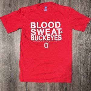 Ohio State Buckeyes Blood Sweat & Buckeyes OSU T-shirt Adult Size Medium